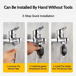 Визуальный термометр для душа, водонепроницаемый термометр для ванной, универсальный измеритель температуры воды для душевых леек - Product Image 6