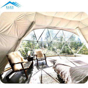 Custom Outdoor Glamping Luxury New Design Resort geodetica Dome Winter Proof Ball Tent <span class=keywords><strong>con</strong></span> pavimento in legno Igloo High Wind Heavy Snow - Product Image 5