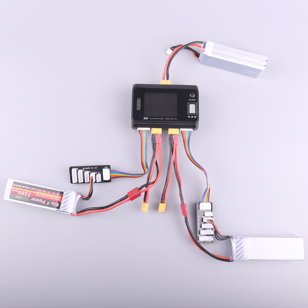 ToolkitRC M6D V3 500W 15A DCデュアルチャネルMINIスマート充電器放