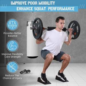 <span class=keywords><strong>Cale</strong></span> de squat Squat Pedal Lift Heavy Non-slip Large Squat Leg Stretcher Slant Plate EVA Blocs - Product Image 2