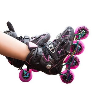 Patins à roulettes de slalom <span class=keywords><strong>Thunder</strong></span> No.1 JU-F Storm Inline Roller Skates S4 FSK Freestyle Brake Skates - Product Image 5