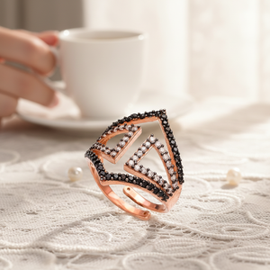 Fashionable Elegant Design Wedding Adjustable Ring Wholesale 925 Silver Sterling Jewelry for Woman - Product Image 3