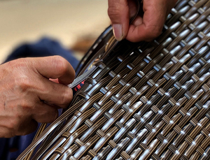 La reina <span class=keywords><strong>de</strong></span> casa al aire libre patio <span class=keywords><strong>de</strong></span> mimbre cama con la ronda reposabrazos doble Silla <span class=keywords><strong>de</strong></span> <span class=keywords><strong>playa</strong></span> - Product Image 4