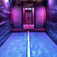 Jeu de marche sur un bateau pirate immersif multijoueur, défi d'équilibre interactif en salle avec vibration, pour salle interactive