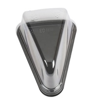 Boîte à cheesecake triangulaire en PET, nouveau design, contenants pour desserts et sandwichs, couvercle transparent, base noire, plateau à gâteau en plastique