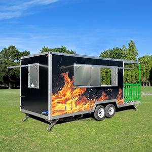 Remolque de comida móvil con certificación CE, nueva condición, fibra de vidrio fabricada en aluminio de acero inoxidable para café, hielo, aperitivos, patatas fritas - Product Image 1