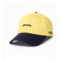 Casquette de baseball souple et polyvalente, brodée de lettres, à blocs de couleurs tendance, couleur bonbon, protection solaire extérieure, style bec de canard