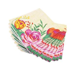 Servilletas de Papel de Alta Calidad, Ecológicas, de Pulpa de Madera Virgen, con Impresión Floral <span class=keywords><strong>Retro</strong></span>, Suministro Directo de Fábrica - Product Image 5