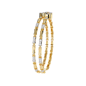 Bracelet à maillons JURA JEWEL pour femme, classique romantique chrétien, plaqué or 18 carats, fleur sertie de diamants taille brillant - Product Image 6