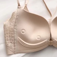 BH Wanita Tanpa Kawat, Tali Tipis Ganda, Kancing Depan, Push-up, Untuk Payudara Kecil, Tampilan Payudara Lebih Besar