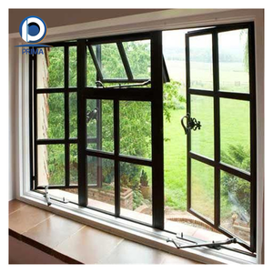 Ventana Abatible de Aluminio Prima White Sash, Ventanas de Doble Vidrio Templado con Rejilla - Product Image 1