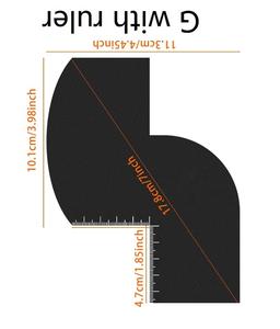 Herramienta Profesional de Peluquería Fácil de Limpiar y Duradera, Guía para Delinear el Cabello de Plástico, Rociador de Color para Barberos, Tarjeta Delineadora de Cabello - Product Image 6