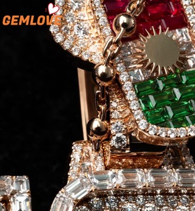 GEMLOVE Custom Pendant Letter Name Pendant <b>Charm</b> Iced Hiphop Jewelry Pendant Necklace - Product Image 4