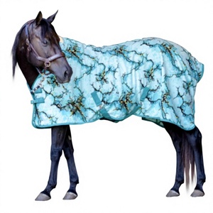 Couverture de cheval en tissu de coton de luxe, séchage rapide, imperméable, respirante, pour l'équitation, la stérilisation et l'écurie - Product Image 1