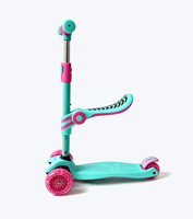 Trottinette légère pour enfants Yilien LS-306A, 3 roues, siège pliable, roues lumineuses à LED, hauteur réglable, guidon réglable