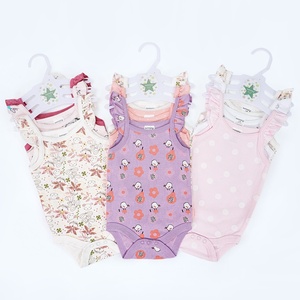 Completo Estivo 2025 per Neonata: Canottiera in Cotone, Tutina e Pagliaccetto con Stampa Cartoon Stile Europeo e Americano - 3 Pezzi - Product Image 6