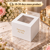 Boîtes d'emballage de luxe en carton rigide pliables de 20 cm avec fenêtre et fermeture magnétique pour bijoux et cils, personnalisables