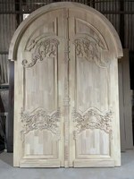 Puerta de Madera Sólida Estilo Rústico Clásico con Aislamiento Acústico y Acabado en Laca Blanca para Dormitorio, Apartamento, Pasillo, Bodega