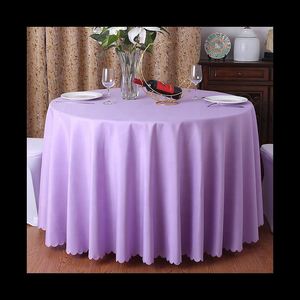 Luxury 132 <b>Round</b> White <b>Table</b> Cloth Polyester <b>Tablecloth</b> Linen <b>for</b> Wedding Banquet Restaurant - Product Image 5