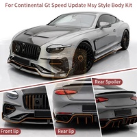 Body Kit Gaya MSY Karbon Kering untuk Bentley Continental GT 2025: Lip Depan, Side Skirt, Diffuser Belakang, Spoiler Wing, Ventilasi Udara, Trim