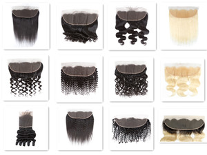 Onda de cuerpo recto con onda profunda, cutícula de onda de agua, cabello humano alineado de oreja a oreja, cierre Frontal de encaje de seda Invisible fino - Product Image 3
