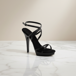 5 pulgadas-13cm mujeres gótico negro <span class=keywords><strong>punta</strong></span> <span class=keywords><strong>abierta</strong></span> Sexy elegante tacones finos zapatillas fetiche zapatos tira baile en barra nuevos modelos de <span class=keywords><strong>bailarina</strong></span> exótica - Product Image 4