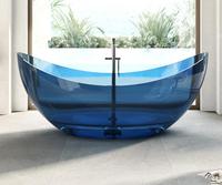Baignoires Autoportantes Baignoires Intelligentes Baignoire pour Salle de Bains Transparent Résine Transparente Luxe Acrylique Style Moderne