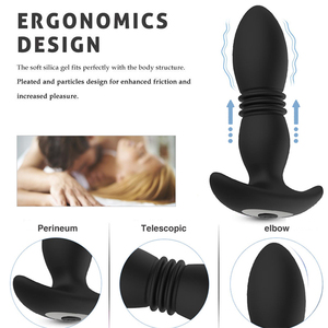 12 Frequenzen Männer Massage Vibrator Sexspielzeug Großer Stoßender Silikon-Vibrator Analplug für Männer und Frauen - Product Image 3