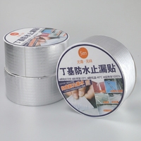 Ruban adhésif en aluminium et butyl auto-adhésif, étanche, pour la réparation des fuites de toiture, ruban d'étanchéité en caoutchouc pour la construction, les tuyaux, les toitures métalliques