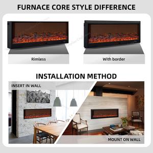50 60 72 pulgadas moderno <span class=keywords><strong>Led</strong></span> lineal eléctrico decorativo <span class=keywords><strong>chimenea</strong></span> insertar calentador montado en la pared <span class=keywords><strong>chimenea</strong></span> eléctrica - Product Image 5
