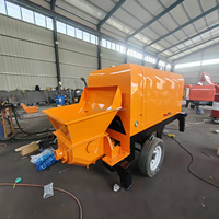 Petite pompe à béton diesel sur remorque 30m3/h et 40m3/h certifiée CE ISO pour le coulage de colonnes et la construction générale