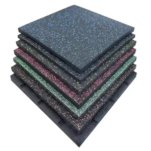 Tapis de sol de gym en caoutchouc noir imperméable, dalles de sol de 15 à 50 mm d'épaisseur, logo personnalisable, sol de centre de remise en forme unisexe, <span class=keywords><strong>FREDO</strong></span> FRD-002 - Product Image 1