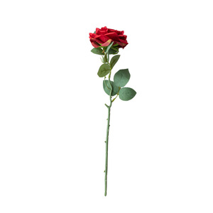 Rose artificielle rouge en soie à tige unique, style papillon du lac de l'Ouest, pour décoration de mariage et de maison - Product Image 5