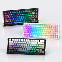 Keyboard Gaming ATTACK SHARK R86 HE 81 Tombol Serat Karbon dengan Sakelar Magnetik, Rapid Trigger 0.005mm, 8000Hz, Kabel, PC, RGB, Hot Swappable