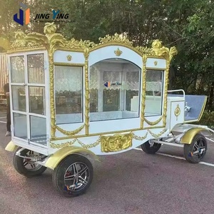 Corbillard funéraire antique cercueil blanc moderne cercueil chariot corbillard blanc cérémonie funéraire blanc carrosse à cheval - Product Image 4