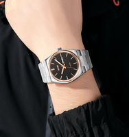 Montre quotidienne à cadran plat SKMEI 9288, chronomètre fiable pour les employés financiers, pour la gestion des changements de service et des heures de travail au bureau