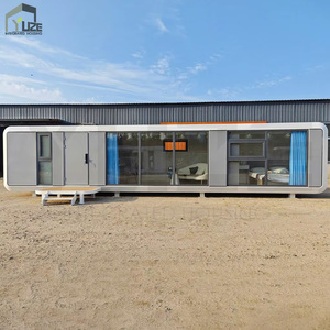 Cabine de luxe en acier préfabriqué, structure écologique, conception personnalisée, aménagement personnalisé, détachable, 40 <span class=keywords><strong>pieds</strong></span>, capsule navale, maison de type Apple pour hôtel - Product Image 1