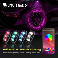 Vente en gros de feux sous carrosserie 12V 36W, 6 pods, éclairage décoratif pour voiture, UTV, feux LED RGB multicolores, accessoires pour camion, SUV