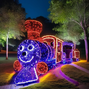 Toprex Commercial Large LED <span class=keywords><strong>Train</strong></span> Motif Light IP65 Système d'éclairage décoratif étanche pour parcs à thème et installations sur les places - Product Image 4