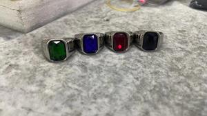 Anneaux en pierre naturelle en gros, anneaux de fiançailles en diamant pour hommes, classiques, courts, turquoise, tendance, pierres précieuses, anneaux de doigt personnalisés - Product Image 5