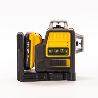 Kit d'outils multifonctionnel pour machine industrielle et bricolage, faisceau laser vert, niveau croisé 12 fils, auto-nivelant, 3D, niveau 360 degrés