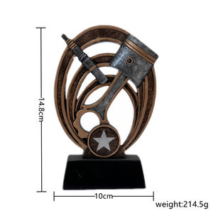 Personnaliser les prix du trophée de <span class=keywords><strong>piston</strong></span> de Karting en résine de salon automobile fabriqué en usine - Product Image 3
