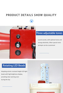 Avertisseur sonore électronique avec son et lumière de grue, produits de signalisation routière - Product Image 3