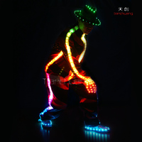 Costume da ballo programmabile di Michael Jackson con cappello e scarpe che forniscono alimentazione mobile al costume
