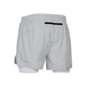 Short 2 en 1 sans couture haute performance pour hommes pour l'entraînement de rue avec bandes réfléchissantes - Product Image 5