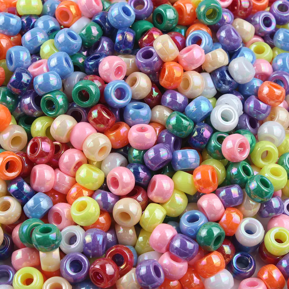 Wholesale 6*9MM Multicolor Acrylic Beads Plastic Big Large Hole Beads For Jewelry Making