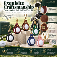 Porte-clés et porte-balles de golf en cuir personnalisé avec attache ceinture, accessoire promotionnel pour tournois et cadeaux d'entreprise