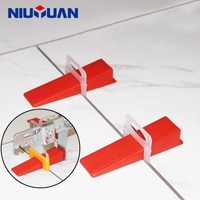 Système de nivellement de carreaux en plastique de conception moderne NIUYUAN, cales réutilisables avec clips de 1/8\", 1/16\", 1/32\"