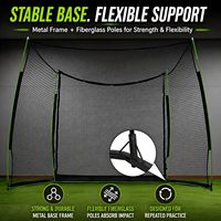 Filet de frappe de golf 11x8 pieds avec écran d'impact en maille métallique 5 plis, cage intérieure/extérieure pour simulateur de jardin et entraînement de swing complet