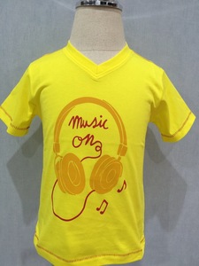 เสื้อยืดแขนสั้นคอวีสำหรับเด็กอายุ 2-8 ปี ผลิตจากผ้าฝ้าย 100% 30 คอม 160-170 กรัม/ตร.ม. (40) - Product Image 4